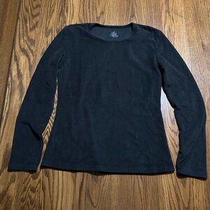 Cuddl Duds black fleece top‎ super soft size medium